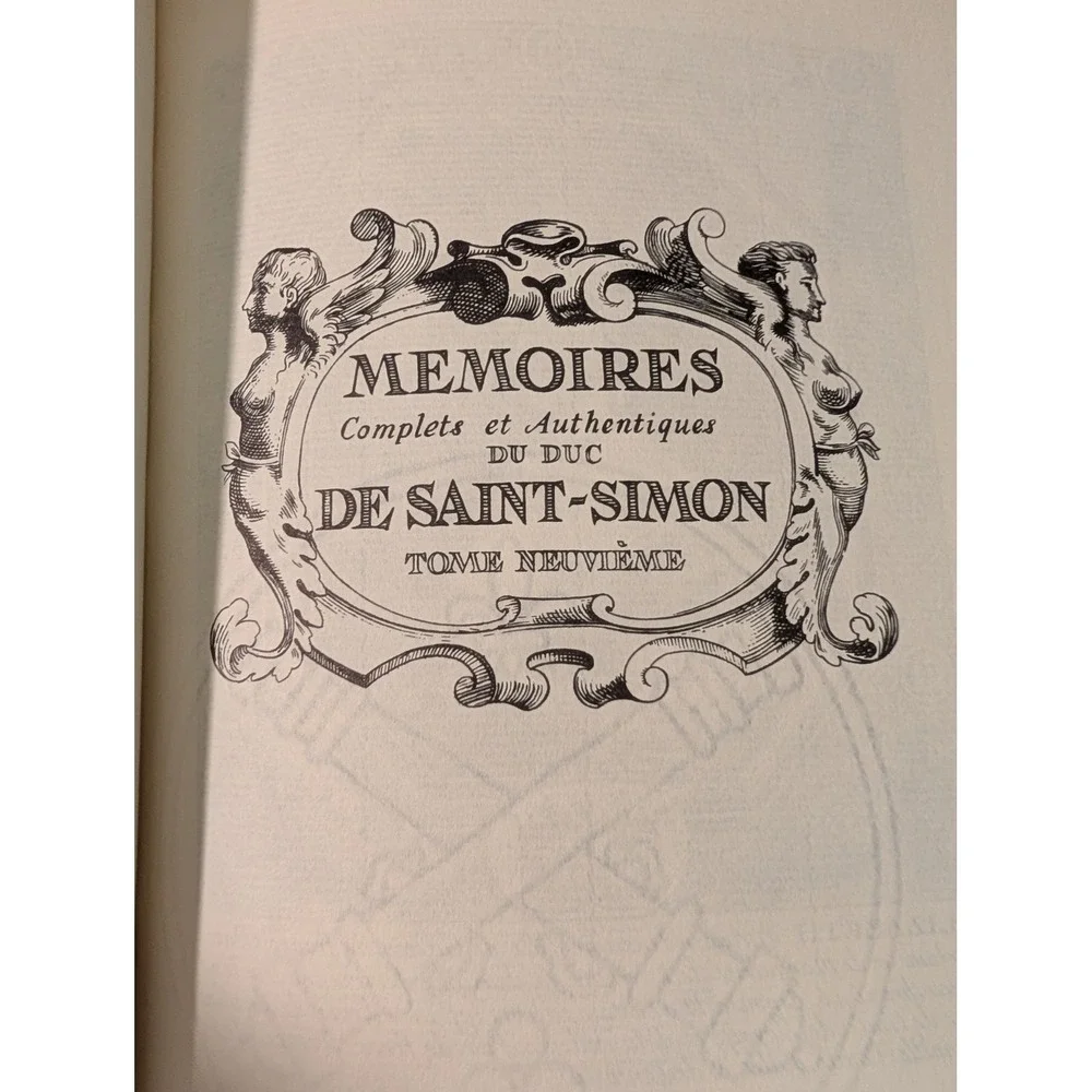 Memoires de Louis de Saint-Simon Tome 9 Jean de Bonnot 1966 Red Gilt French Book
